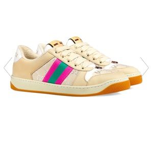 Womens Gucci Screener Sneaker with Web
